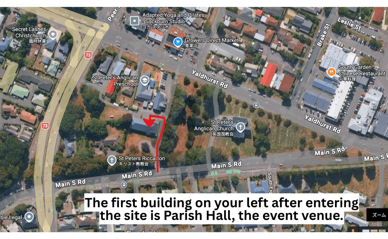 Event venue: St Peter's Anglican Church Parish Hall